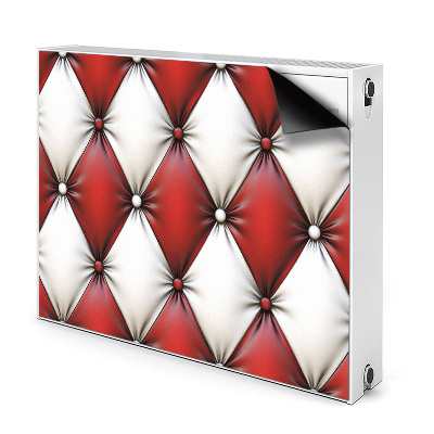 Decoratieve radiatormat Rood en wit schoppenpatroon