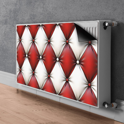 Decoratieve radiatormat Rood en wit schoppenpatroon