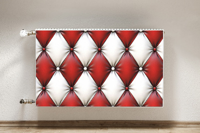 Decoratieve radiatormat Rood en wit schoppenpatroon