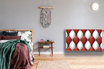 Decoratieve radiatormat Rood en wit schoppenpatroon