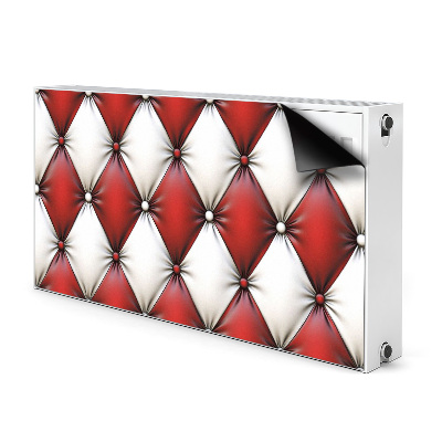 Decoratieve radiatormat Rood en wit schoppenpatroon