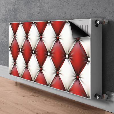 Decoratieve radiatormat Rood en wit schoppenpatroon