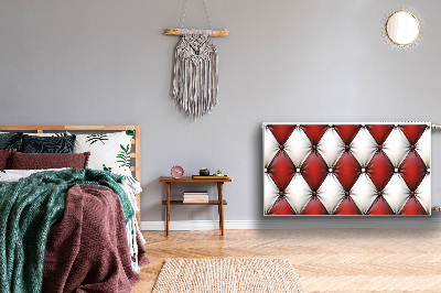 Decoratieve radiatormat Rood en wit schoppenpatroon