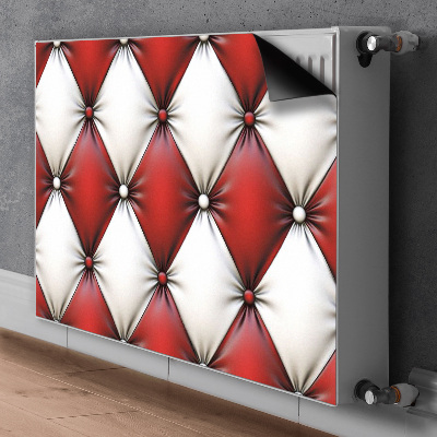 Decoratieve radiatormat Rood en wit schoppenpatroon