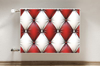 Decoratieve radiatormat Rood en wit schoppenpatroon