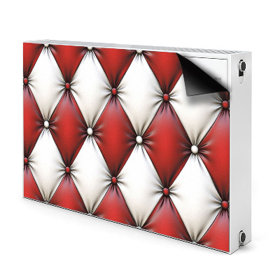 Decoratieve radiatormat Rood en wit schoppenpatroon