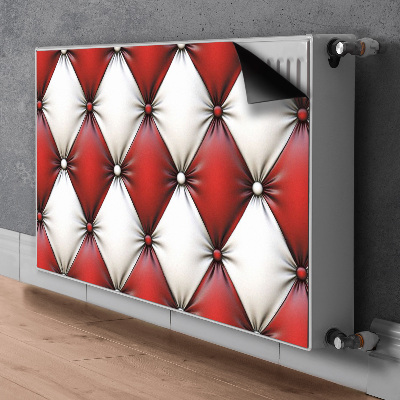 Decoratieve radiatormat Rood en wit schoppenpatroon