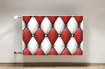 Decoratieve radiatormat Rood en wit schoppenpatroon