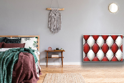 Decoratieve radiatormat Rood en wit schoppenpatroon