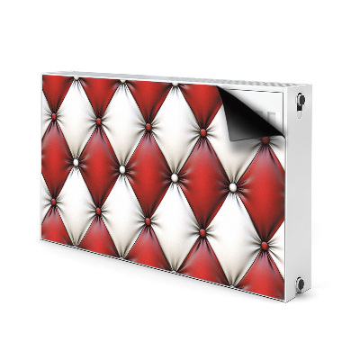 Decoratieve radiatormat Rood en wit schoppenpatroon