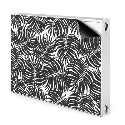 Decoratieve radiatormat Zwarte bladeren