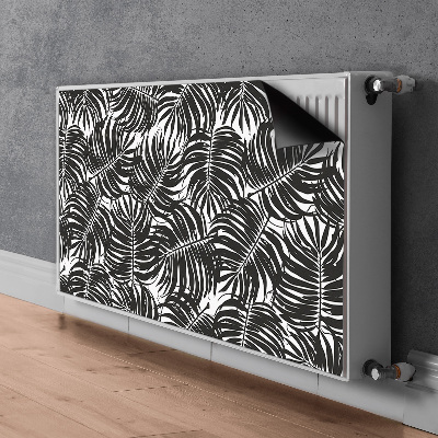 Decoratieve radiatormat Zwarte bladeren