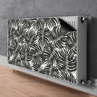 Decoratieve radiatormat Zwarte bladeren