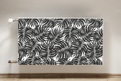 Decoratieve radiatormat Zwarte bladeren