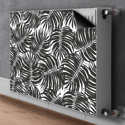 Decoratieve radiatormat Zwarte bladeren