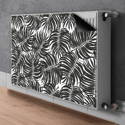 Decoratieve radiatormat Zwarte bladeren