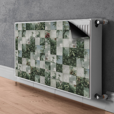 Magnetische radiatormat Tropisch patchwork