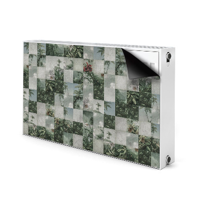 Magnetische radiatormat Tropisch patchwork