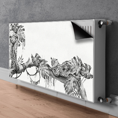 Decoratieve radiatormat Cheetahs op een tak