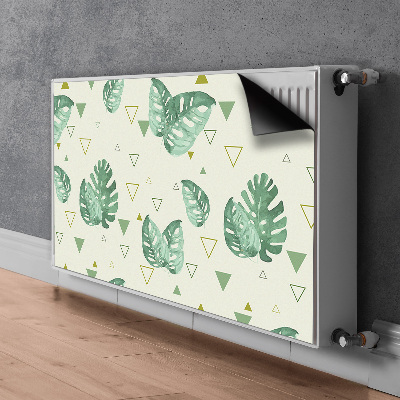 Magnetische mat voor de radiator Monstera en driehoeken