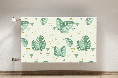 Magnetische mat voor de radiator Monstera en driehoeken