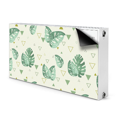 Magnetische mat voor de radiator Monstera en driehoeken