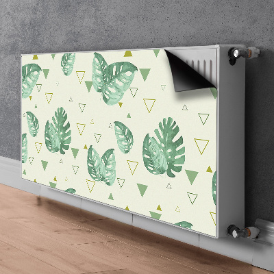 Magnetische mat voor de radiator Monstera en driehoeken