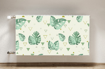 Magnetische mat voor de radiator Monstera en driehoeken