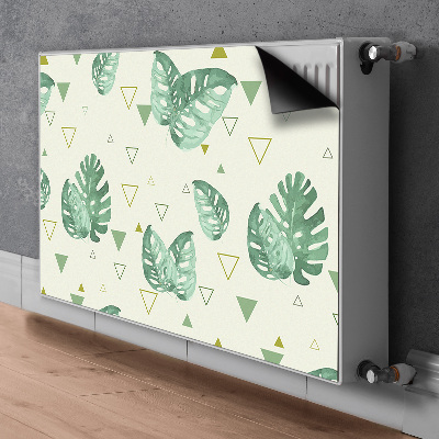 Magnetische mat voor de radiator Monstera en driehoeken