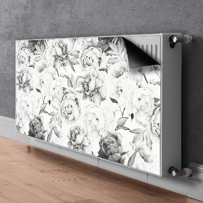 Magnetische mat voor de radiator Pioenrozen