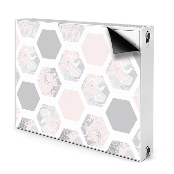 Decoratieve radiatormat Hexagons