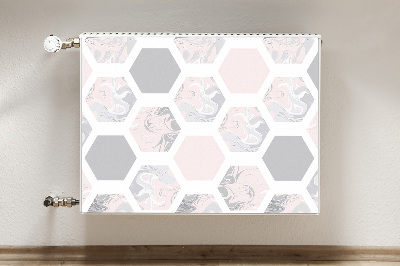 Decoratieve radiatormat Hexagons