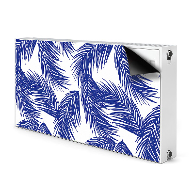 Decoratieve radiatormat Marineblauw blad