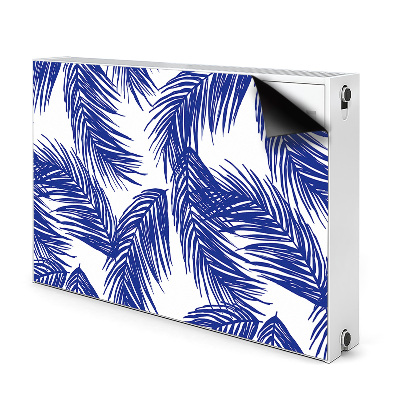 Decoratieve radiatormat Marineblauw blad