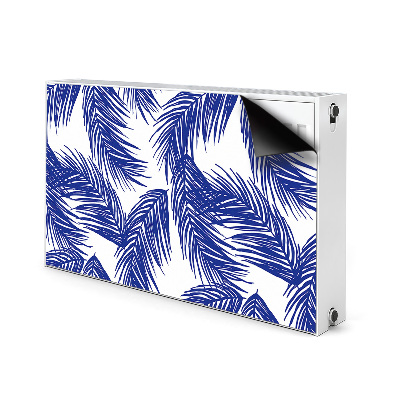 Decoratieve radiatormat Marineblauw blad