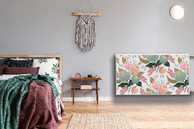 Magnetische mat voor de radiator Geschilderde bloemen