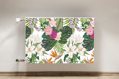 Decoratieve radiatormat Exotische bloemen