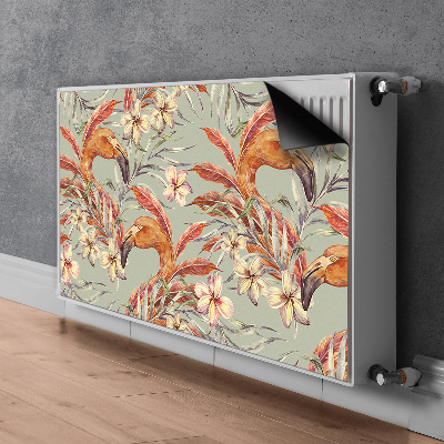 Magnetische mat voor de radiator Afbeelding van flamingo's