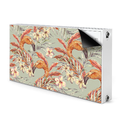 Magnetische mat voor de radiator Afbeelding van flamingo's