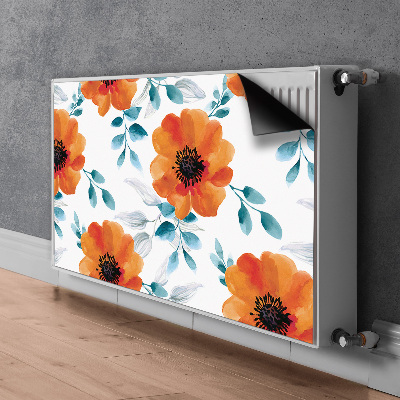 Magnetische mat voor de radiator Sinaasappelbloem