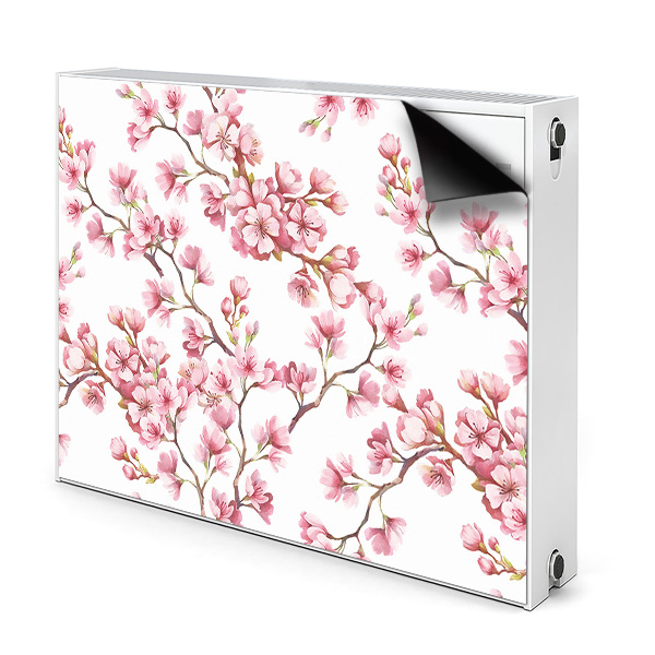 Magnetische radiatormat Roze bloemen