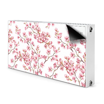 Magnetische radiatormat Roze bloemen