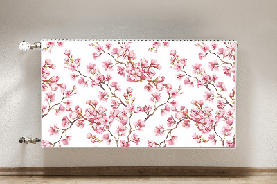 Magnetische radiatormat Roze bloemen