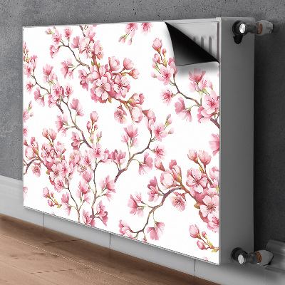 Magnetische radiatormat Roze bloemen