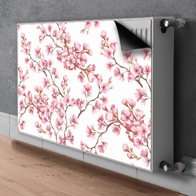 Magnetische radiatormat Roze bloemen