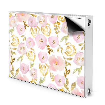 Magnetische radiatormat Roze bloemen