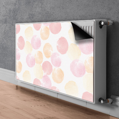 Magnetische mat voor de radiator Pastelkleurige stippen