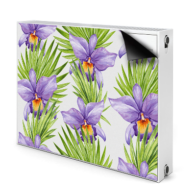 Decoratieve radiatormat Paarse bloemen