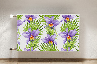 Decoratieve radiatormat Paarse bloemen