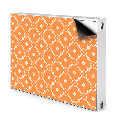 Magnetische mat voor de radiator Oranje bloemen